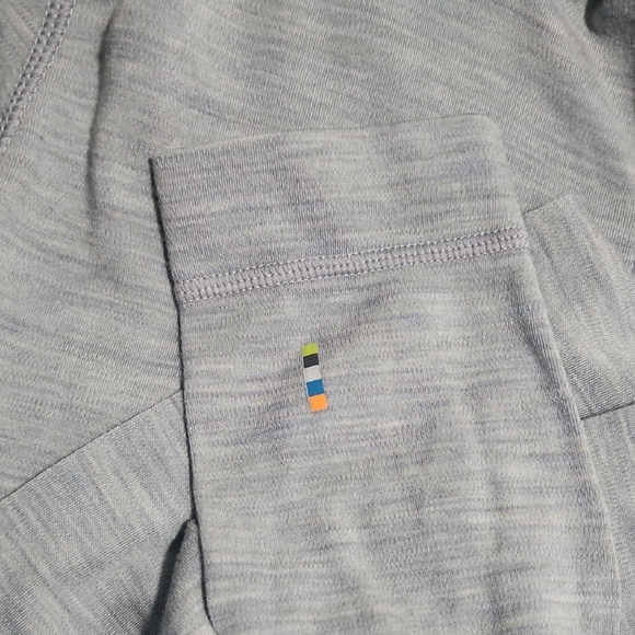 Smartwool Light Gray Quarter-Zip Top size large - Picture 5 of 6